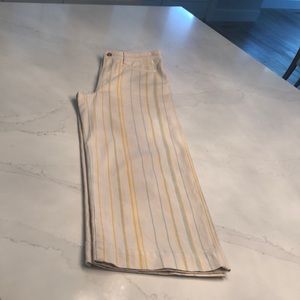 Madewell size 30 waist denim wide leg multi stripe crops.